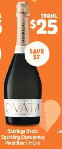 BWS Oakridge Ovata Sparkling Chardonnay Pinot Noir offer