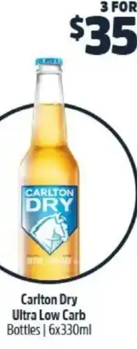 BWS Carlton Dry Ultra Low Carb offer