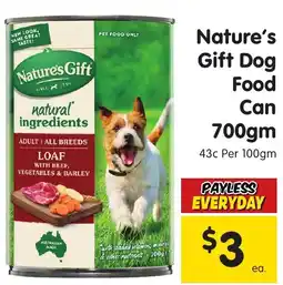 Spar Nature's Gift Dog Food Can offer