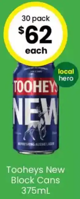 The Bottle O Tooheys New Block Cans offer