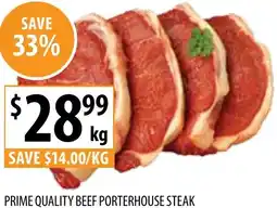 Supabarn Prime quality beef porterhouse steak offer