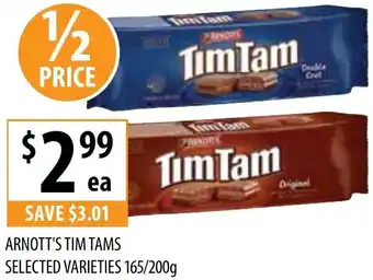 Supabarn Arnott's tim tams offer