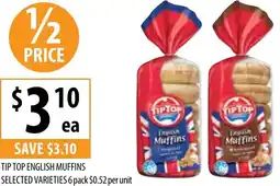 Supabarn Tip top english muffins offer