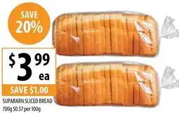 Supabarn Supabarn sliced bread offer