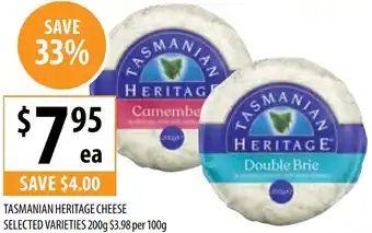 Supabarn Tasmanian heritage cheese offer