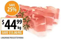 Supabarn Langhrane prosciutto parma offer