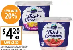 Supabarn Dairy farmers thick & creamy yoghurt offer