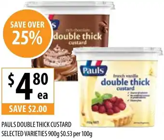 Supabarn Pauls double thick custard offer