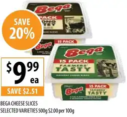 Supabarn Bega cheese slices offer