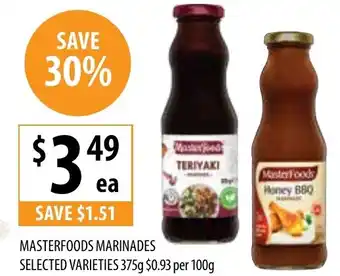 Supabarn Masterfoods marinades offer