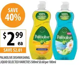 Supabarn Palmolive dishwashing offer