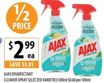 Supabarn Ajax disinfectant offer