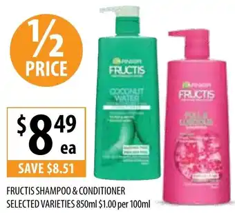 Supabarn Fructis shampoo & conditioner offer