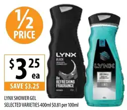 Supabarn Lynx shower gel offer