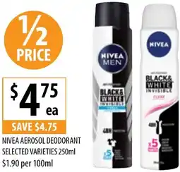 Supabarn Nivea aerosol deodorant offer