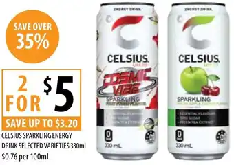 Supabarn Celsius sparkling energy offer