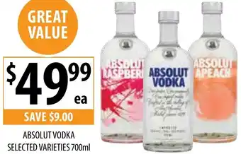 Supabarn Absolut vodka offer