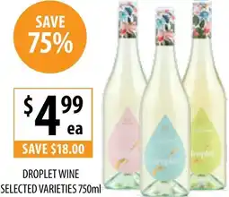 Supabarn Droplet wine offer