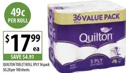 Supabarn Quilton toilet roll 3ply offer