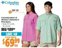 Anaconda Columbia Men's & Women's Bahama II PFG Shirts offer