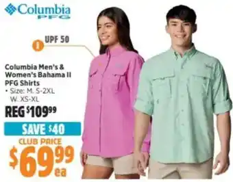 Anaconda Columbia Men's & Women's Bahama II PFG Shirts offer