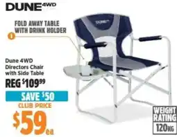 Anaconda Dune 4WD Directors Chair with Side Table offer