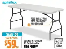 Anaconda Spinifex Blowmould 5ft Table Granite offer