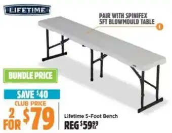 Anaconda Lifetime 5-Foot Bench offer