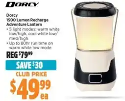 Anaconda 1500 Lumen Recharge Adventure Lantern offer