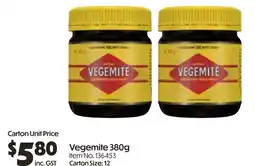 Campbells Wholesale Vegemite offer