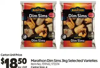 Campbells Wholesale MARATHON Dim Sims offer