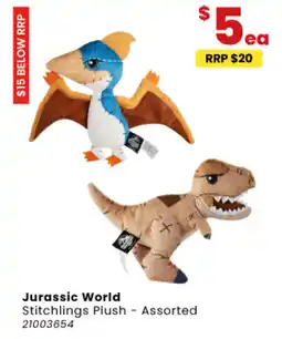 Toymate Jurassic World Stitchlings Plush offer