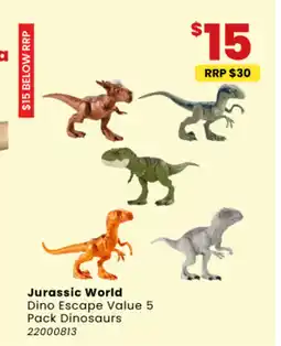 Toymate Jurassic World Dino Escape Value 5 Pack Dinosaurs offer