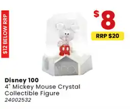 Toymate Disney 100 4" Mickey Mouse Crystal Collectible Figure offer