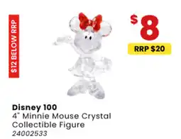 Toymate Disney 100 4" Minnie Mouse Crystal Collectible Figure offer