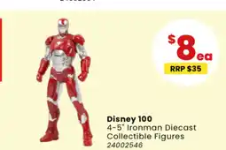 Toymate Disney 100 4-5" Ironman Diecast Collectible Figures offer