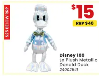 Toymate Disney 100 Le Plush Metallic Donald Duck offer