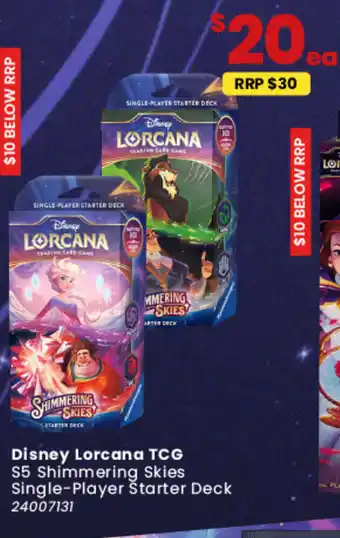 Toymate Disney Lorcana TCG S5 Shimmering Skies Single-Player Starter Deck offer