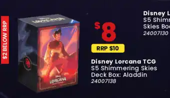 Toymate Disney Lorcana TCG S5 Shimmering Skies Deck Box: Aladdin offer