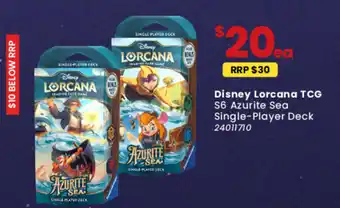 Toymate Disney Lorcana TCG S6 Azurite Sea Single-Player Deck offer