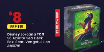 Toymate Disney Lorcana TCG S6 Azurite Sea Deck Box: Scar, Vengeful Lion offer