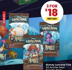 Toymate Disney Lorcana TCG S6 Azurite Seas Booster Pack offer