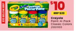 Toymate Crayola Paint-A-Pack Classic Colors offer