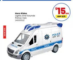 Toymate Hero Rides Lights And Sounds Police Van offer