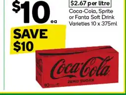 Woolworths Coca-Cola, Sprite or Fanta Soft Drink Varieties offer