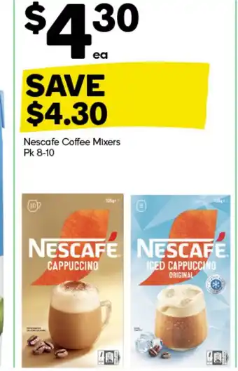 Woolworths Nescafe Coffee Mixers offer