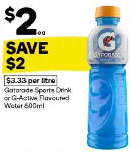 Woolworths Gatorade Sports Drink or G-Active Flavoured Water offer