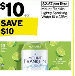 Woolworths Mount Franklin Lightly Sparkling Water offer