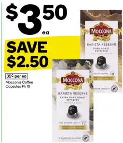 Woolworths Moccona Coffee Capsules offer