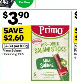 Woolworths Primo Salami Sticks offer